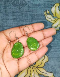 Avocado Clay Art Earrings