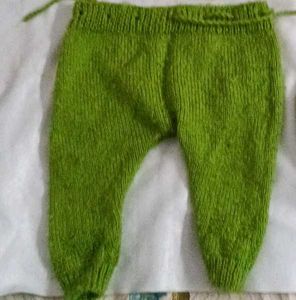 Cute Green Knitted Baby Outfit