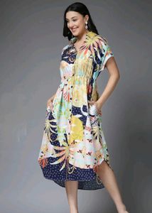 Floral Maternity Midi Dress Used Rarely Women XL