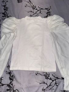 Baloon Sleeves Stylish White Top
