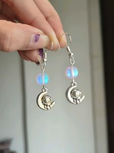 Astronaut Moon Earrings
