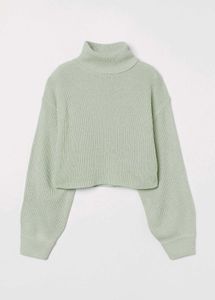H&M Sage Green Turtleneck Sweater