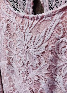 Pink Lace Bodysuit Top