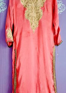 Elegant Pink Embroidered Kashmiri Suit