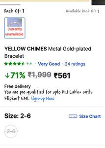 Brand New Yellow Chimes Bracelet