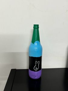 Handpainted glass bottles