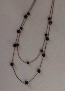 Layered Black Bead Necklace