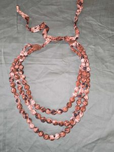 ZARA Fabric Covered Beaded Necklace