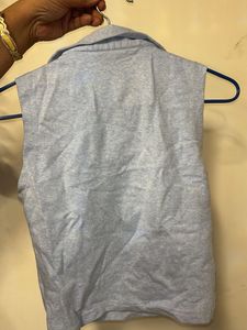 Blue Sleeveless Top