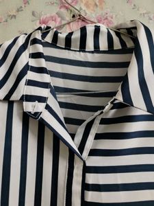 Striped Satin Shirt