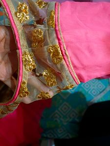 Net Stitched Heavy Stone Work Bust Paded Anarkali