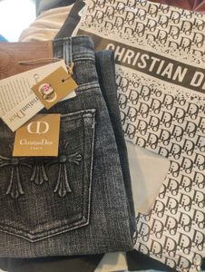 Cristian Dior (Premium)Distressed Gray Jeans