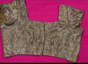 Golden Sequin Work Blouse