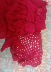 Red Embroidered Kurta Set