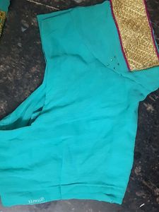 Heavy Embroidered Sky Blue Saree With Blouse