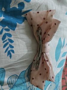 Vintage Polka Dot Bow Clip
