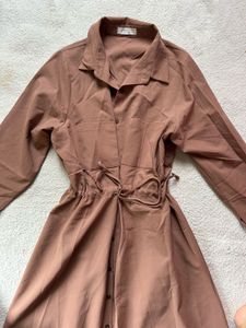 Button Up Drawstring Dress