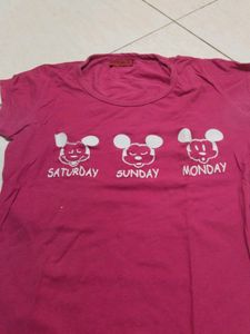 Pink Casual T-shirt