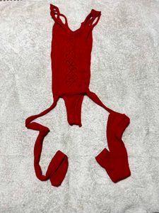 Red Net Full Body Stocking – Free Size