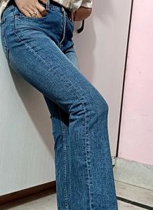 Flared Blue Leg Jeans - Size 26