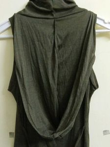 Olive Green Maxi Dress With Hoodie