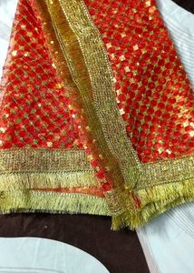 GORGEOUS RED CHUNNI/CHUNRI