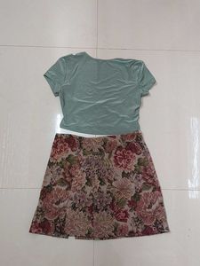 Combo Of Skirt And 2 Tops