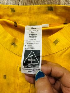 Haldi Yellow White Kurta Pajama