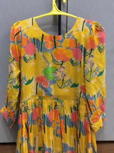 Floral Yellow Midi Dress