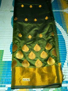 Olive Green Saree