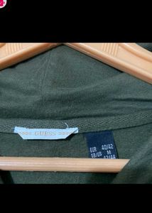 Guess Hoodie Long. Olive Green Colour
