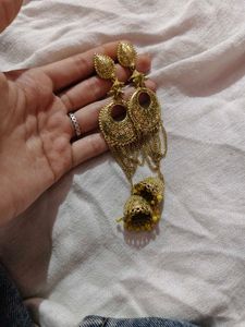 Golden Jhumka Earrings