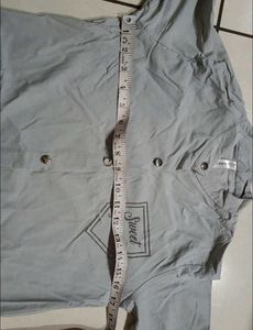 Casual Grey Button-Up Dress