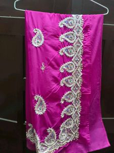 Embroidered Magenta Fabric Most Elegant Design