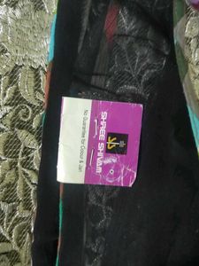 Elegant Black Saree With Blouse piece