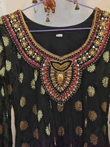 Designer Two-Shaded Embroidered Kurta with Dupatta