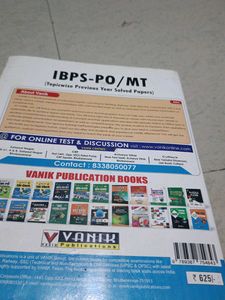 IBPS-PO/MT Exam Prep Book - Vanik Publications