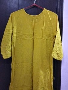 Embroidered Yellow Kurta