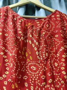 Bandhej Chunadi Kurta