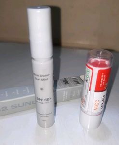 52 Sundaze Rice water Sun Mist and Vlcc lip balm