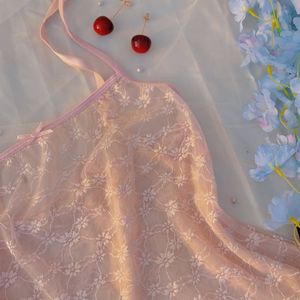 Pink Lace Cami Top