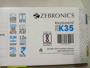 ZEBRONICS Zeb- K35 USB Wired Keyboard with Rupee K