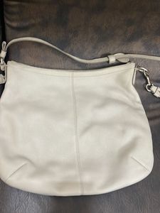 Coach Leather Shoulder Bag - Gray