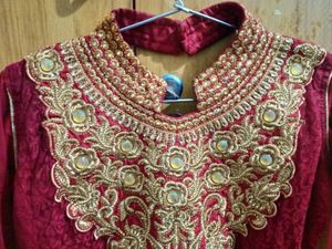 Maroon Anarkali