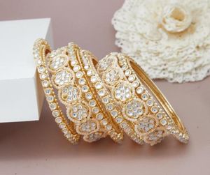 Kundan Bangles Set