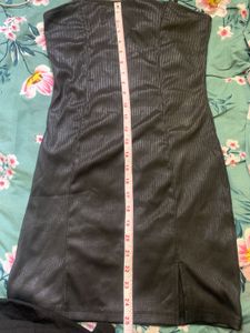 H&amp;M shiny Black Mini Dress