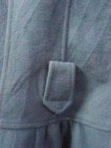 Stylish Blue Wool Blend Coat