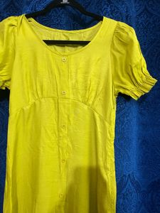 Yellow button Dress