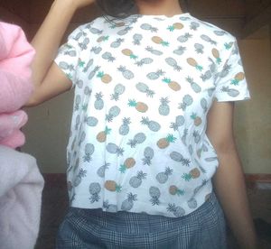 Pineapple Print Casual Tee