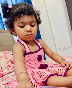 A Cute Baby Handwoven Dress